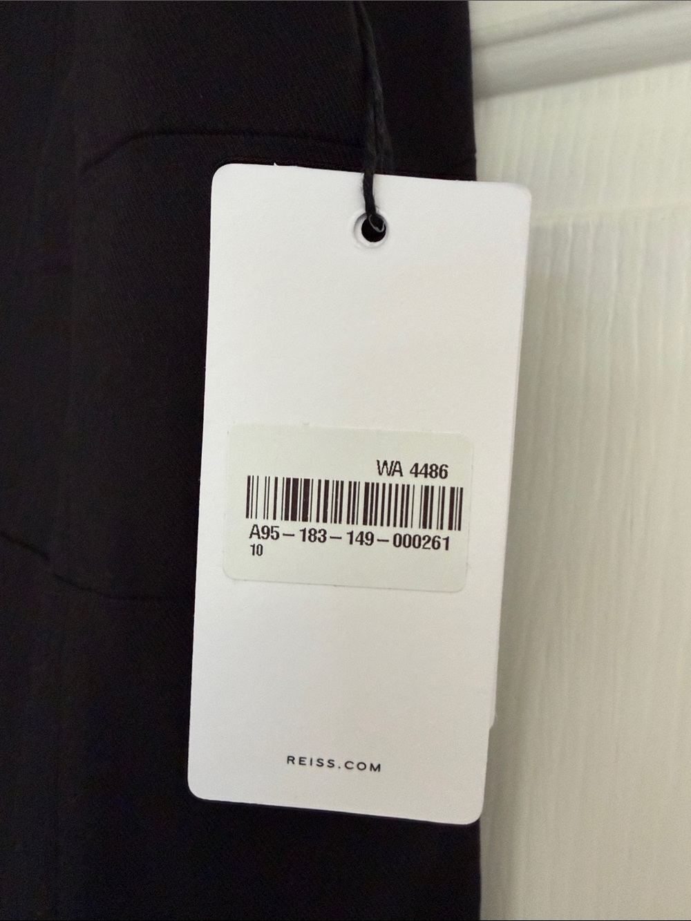 Reiss Black Tie-Shoulder Midi Dress - Picture 15 of 16